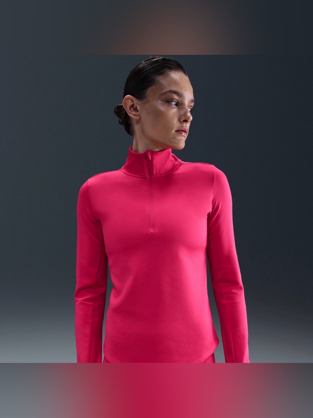 Women’s Nike One Long Sleeve 1/2 Zip | RUSH PINK